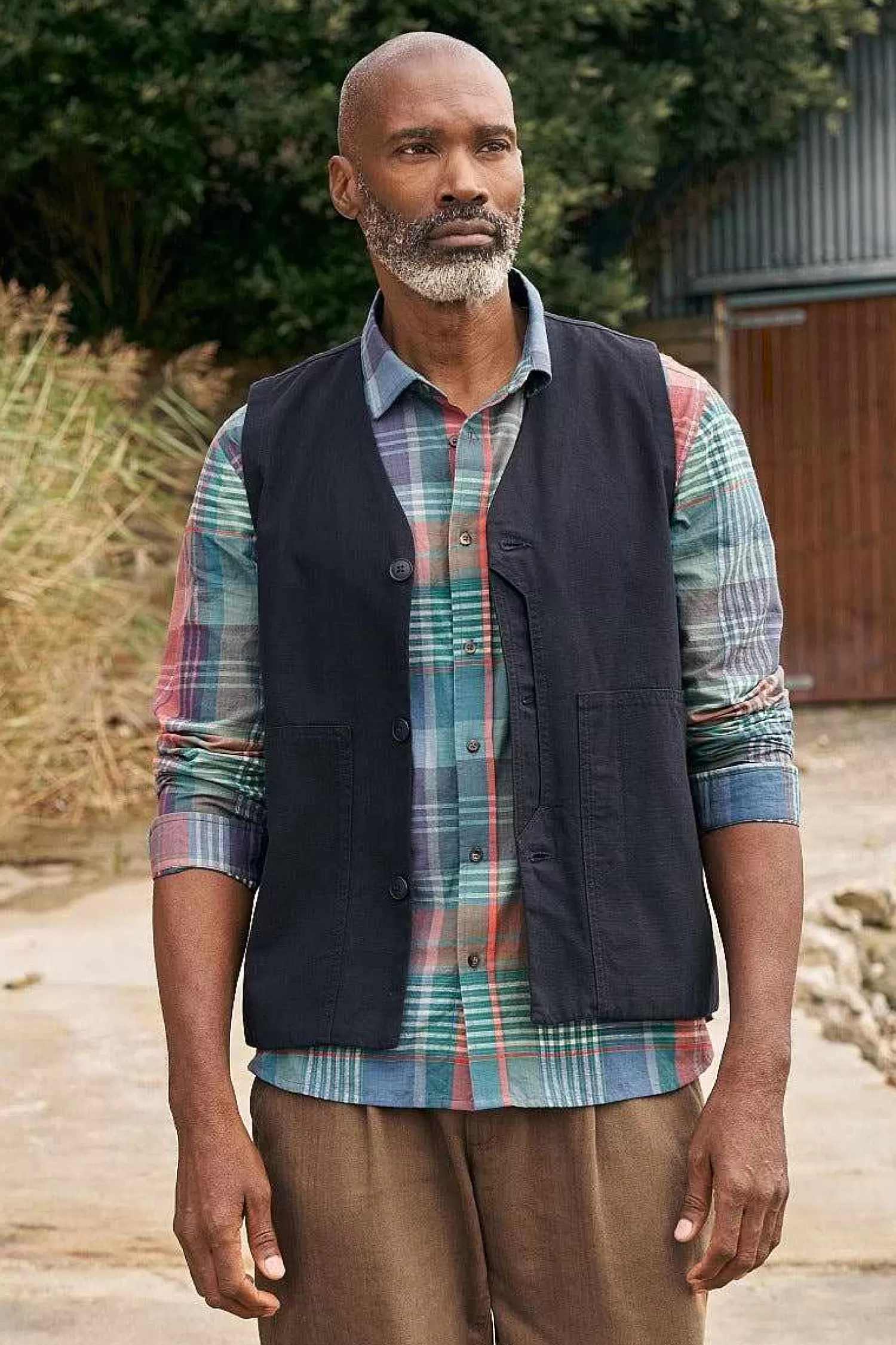 Men Seasalt Cornwall Men'S Banyan Checked Cotton Shirt