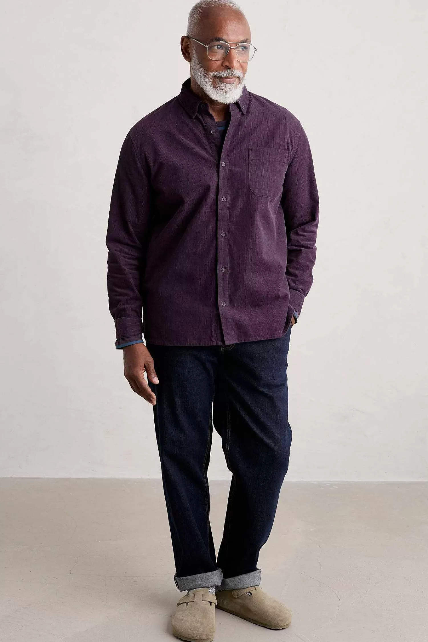 Men Seasalt Cornwall Men'S Cannis Cord Shirt