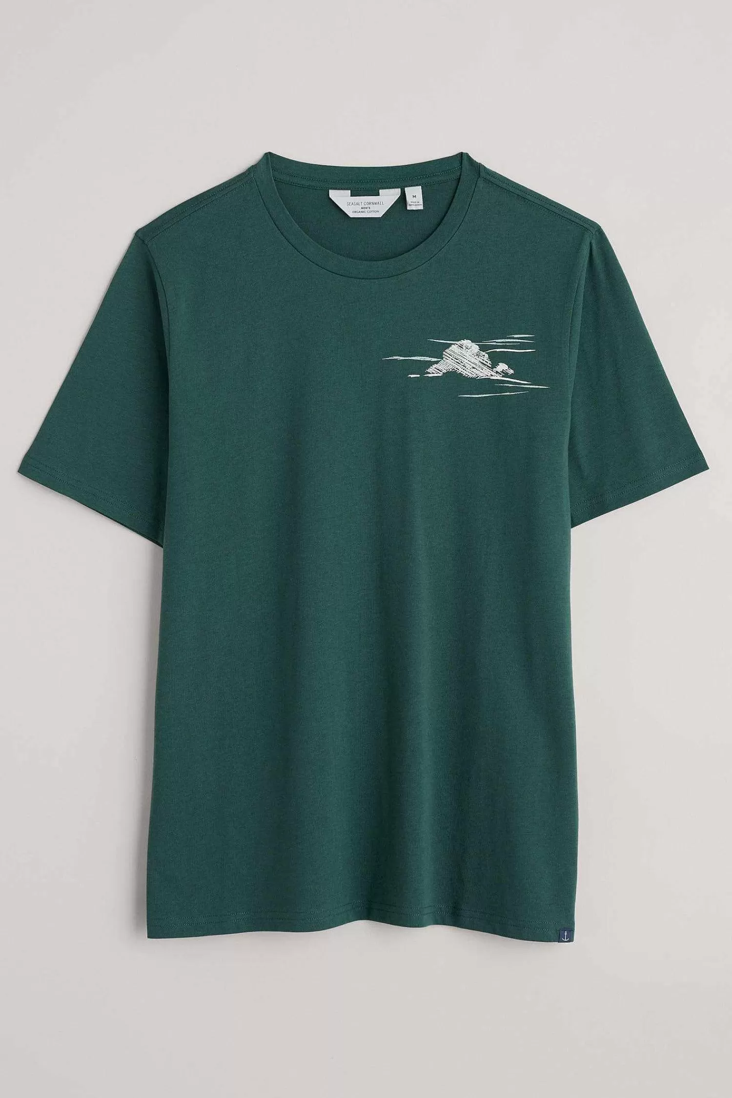 Men Seasalt Cornwall Men'S Downsouse Organic Cotton T-Shirt
