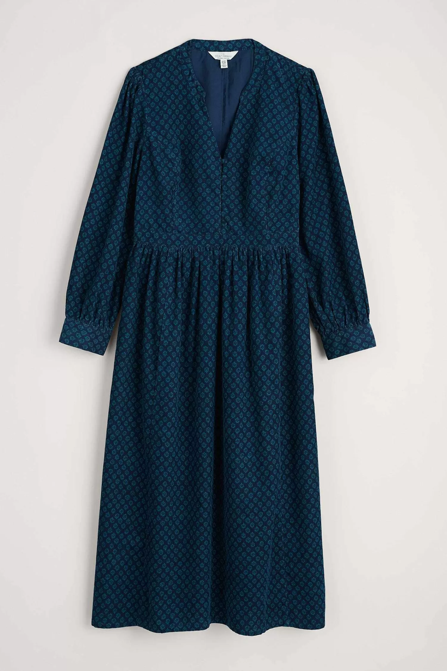 Women Seasalt Cornwall Rose Cottage Printed Cord Midi Dress